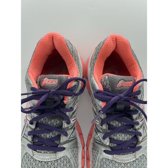 Asics GEL-Evate 2 Women Grey Silver Orange Purple Running Shoe T4A7N Size 6.5 - Picture 9 of 12